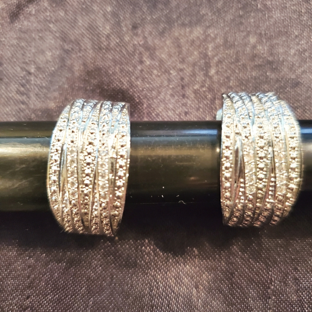 Silvertone earrings